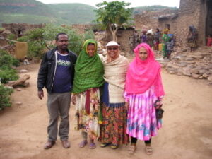 with our tour guides at argoba and one of the women...amina in the green