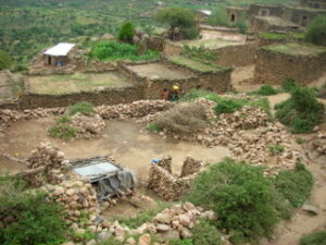 looking down into village...argoba