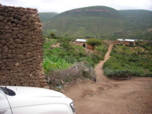 road that leads up to top of village at argoba